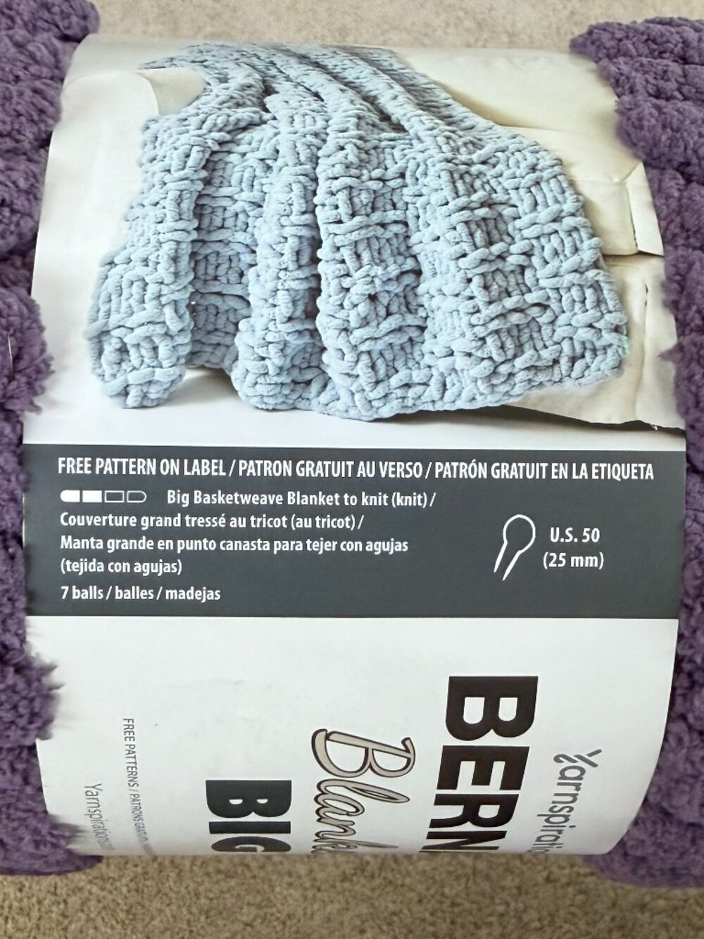 Yarnspirations Bernat Blanket BIG Yarn (set of two) | Winter Grape - Picture 2 of 4